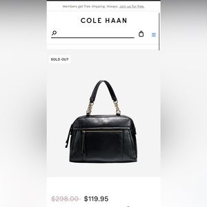 Like new black Cole haan hand bag